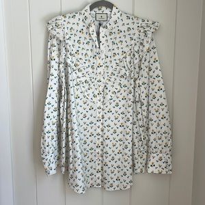 Tuckernuck Western Ruffle Floral Print Blouse - XXL - NWT